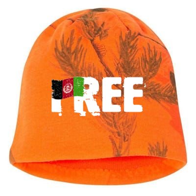 Free Afghanistan Distressed Flag Kati - Camo Knit Beanie