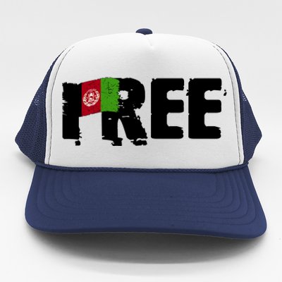 Free Afghanistan Distressed Flag Trucker Hat