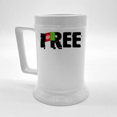 Free Afghanistan Distressed Flag Beer Stein