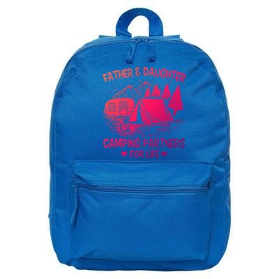 Father And Daughter Camping Partners For Life Gift 16 in Basic Backpack