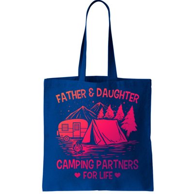 Father And Daughter Camping Partners For Life Gift Tote Bag