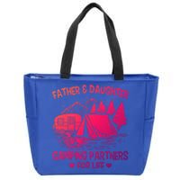 Father And Daughter Camping Partners For Life Gift Zip Tote Bag