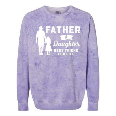 Father And Daughter Best Friends For Life Funny FatherS Day Gift Colorblast Crewneck Sweatshirt