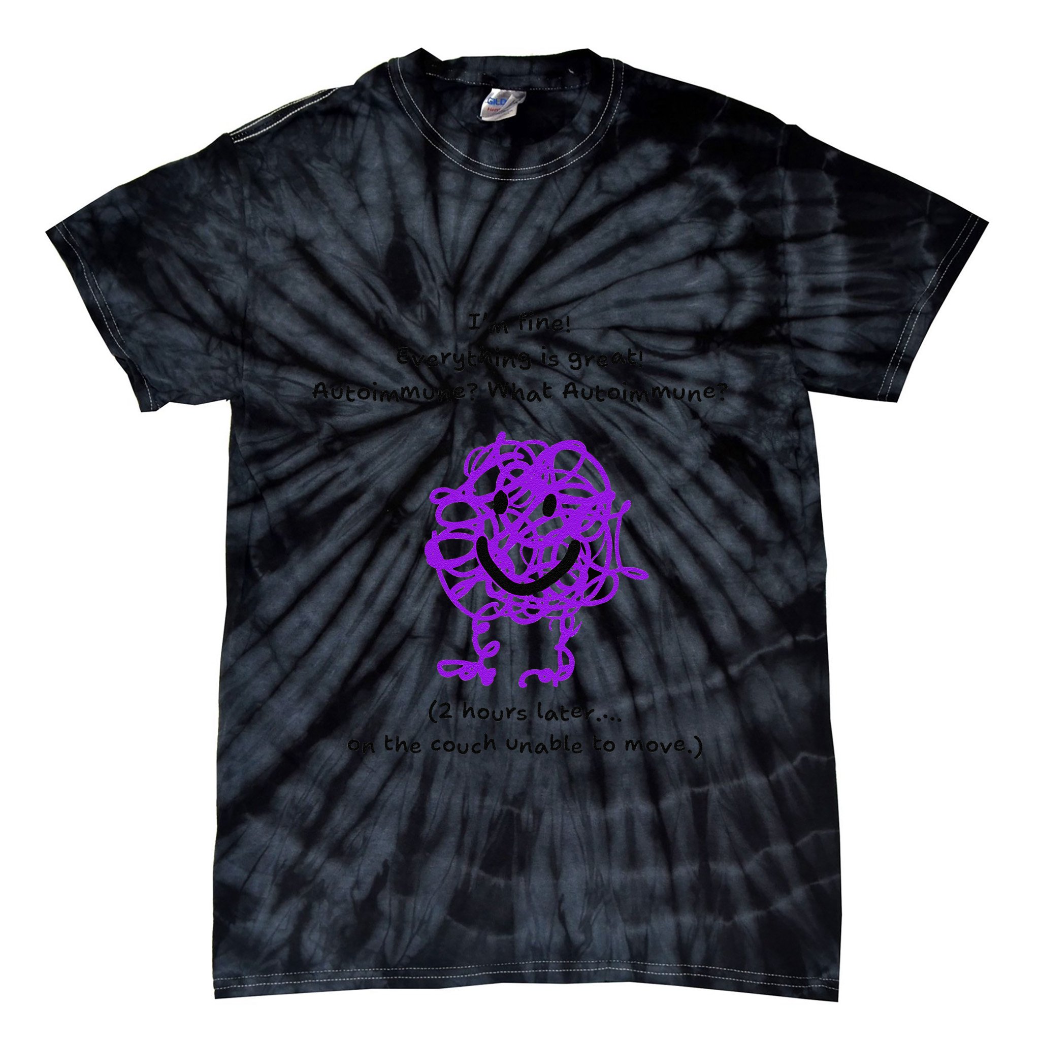 Fun Autoimmune Do Too Much Tie-Dye T-Shirt