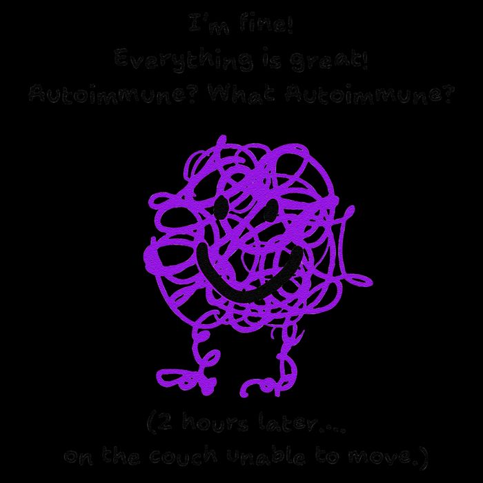Fun Autoimmune Do Too Much Cropped Pullover Crew