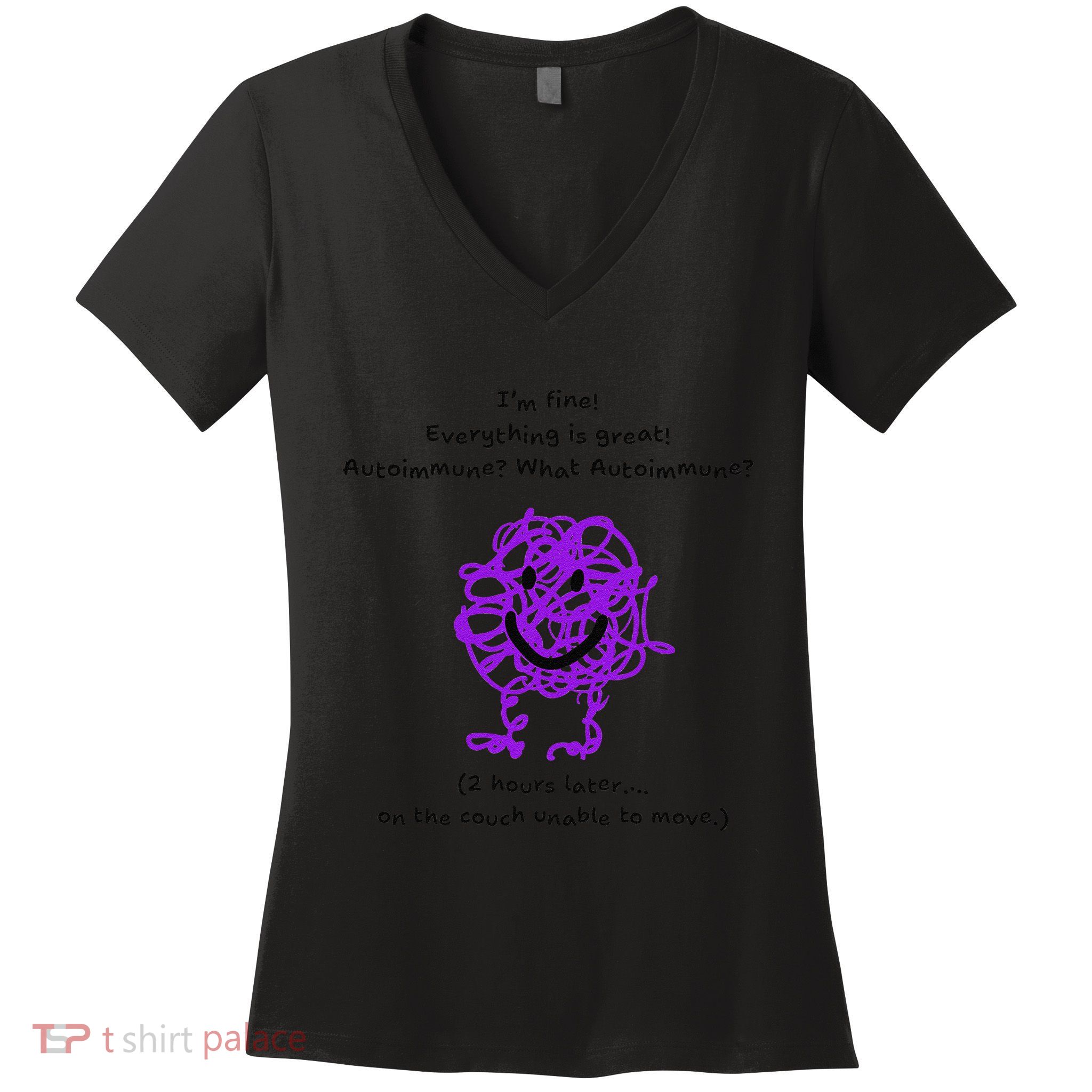 Fun Autoimmune Do Too Much Women's V-Neck T-Shirt