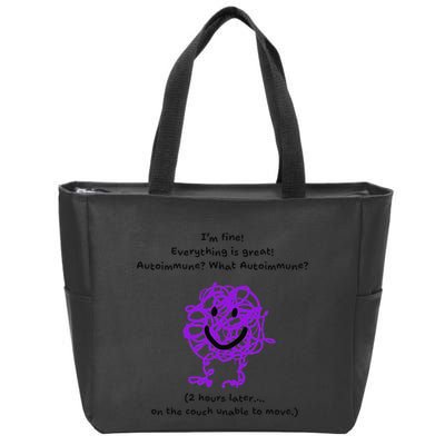 Fun Autoimmune Do Too Much Zip Tote Bag