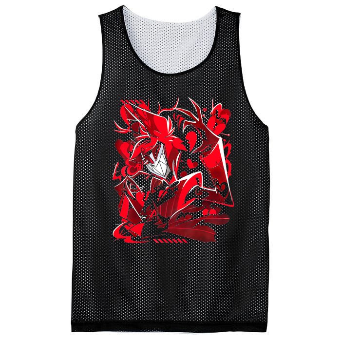 Funny Angel Dust Character Cartoon Fanart Redesign Heaven Mesh Reversible Basketball Jersey Tank