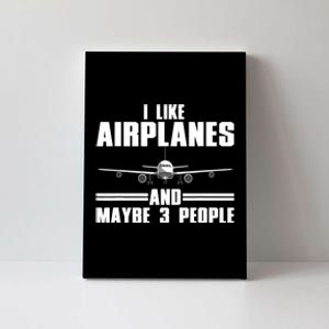 Funny Airplane Design For Aviation Aviator Pilot Canvas