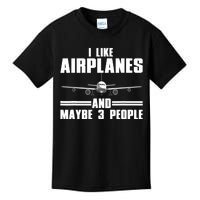 Funny Airplane Design For Aviation Aviator Pilot Kids T-Shirt