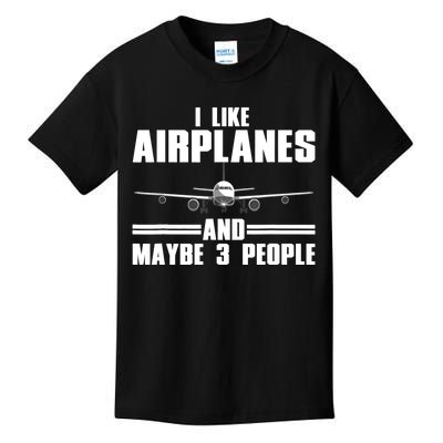 Funny Airplane Design For Aviation Aviator Pilot Kids T-Shirt