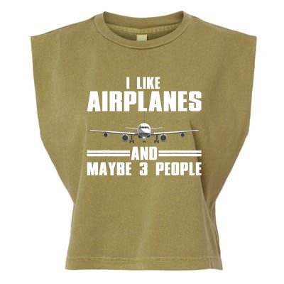 Funny Airplane Design For Aviation Aviator Pilot Garment-Dyed Women's Muscle Tee