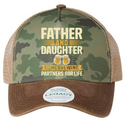 Father And Daughter Homebrewing Partners For Life Gift Legacy Tie Dye Trucker Hat