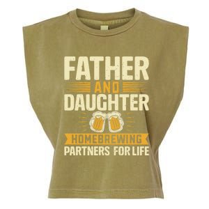 Father And Daughter Homebrewing Partners For Life Gift Garment-Dyed Women's Muscle Tee