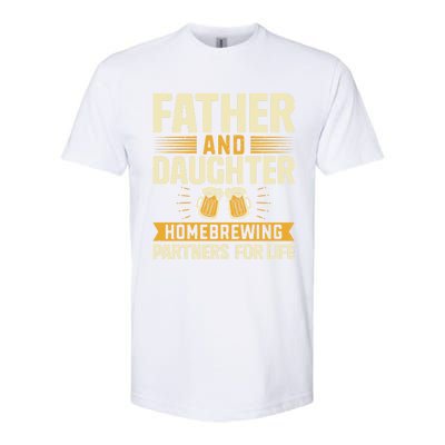 Father And Daughter Homebrewing Partners For Life Gift Softstyle® CVC T-Shirt