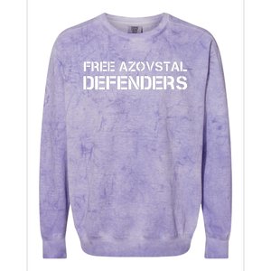 Free Azovstal Defenders Colorblast Crewneck Sweatshirt