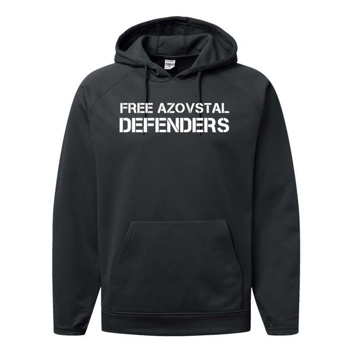 Free Azovstal Defenders Performance Fleece Hoodie