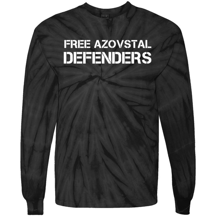 Free Azovstal Defenders Tie-Dye Long Sleeve Shirt