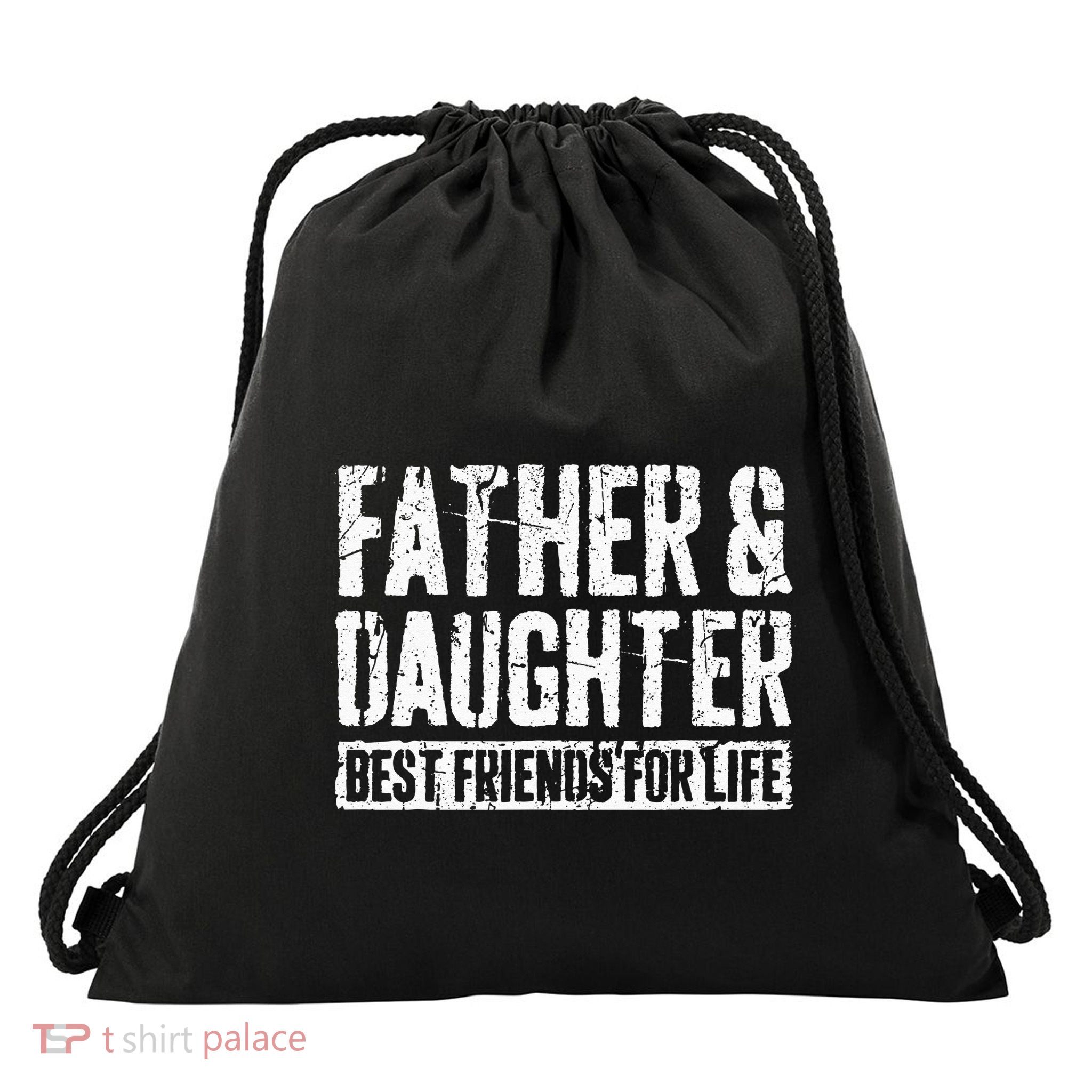Father And Daughter Best Friends For Life Drawstring Bag