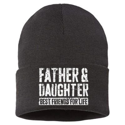 Father And Daughter Best Friends For Life Sustainable Knit Beanie