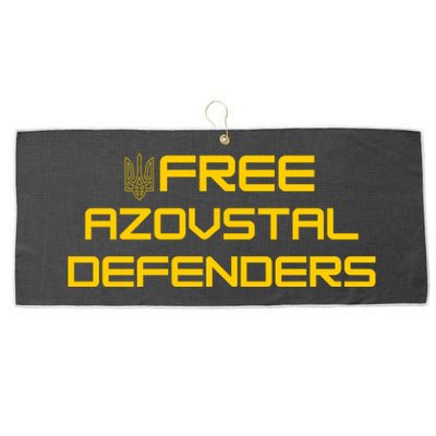 Free Azovstal Defenders Large Microfiber Waffle Golf Towel