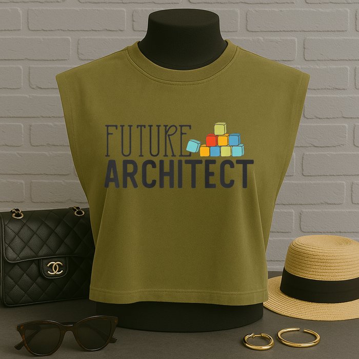 Future Architect Dream Job Garment-Dyed Women's Muscle Tee