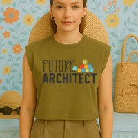 Future Architect Dream Job Garment-Dyed Women's Muscle Tee