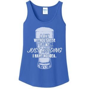 Funny A Day Without Beer Funny National Beer Ing Gift Ladies Essential Tank