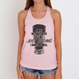 Funny A Day Without Beer Funny National Beer Ing Gift Women's Knotted Racerback Tank