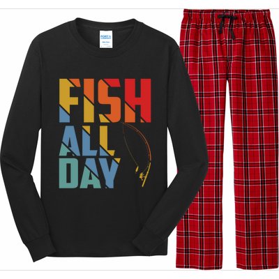 Fish All Day Gift Long Sleeve Pajama Set