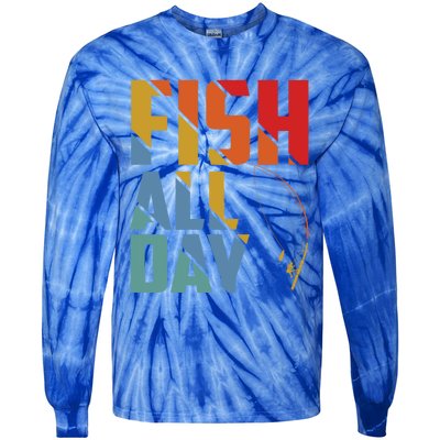 Fish All Day Gift Tie-Dye Long Sleeve Shirt