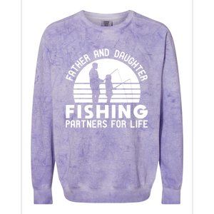 Father And Daughter Fishing Partners For Life Gift Colorblast Crewneck Sweatshirt