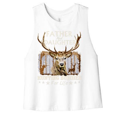 Father and Daughter Hunting Buddies For Life Gift Fo Women's Racerback Cropped Tank