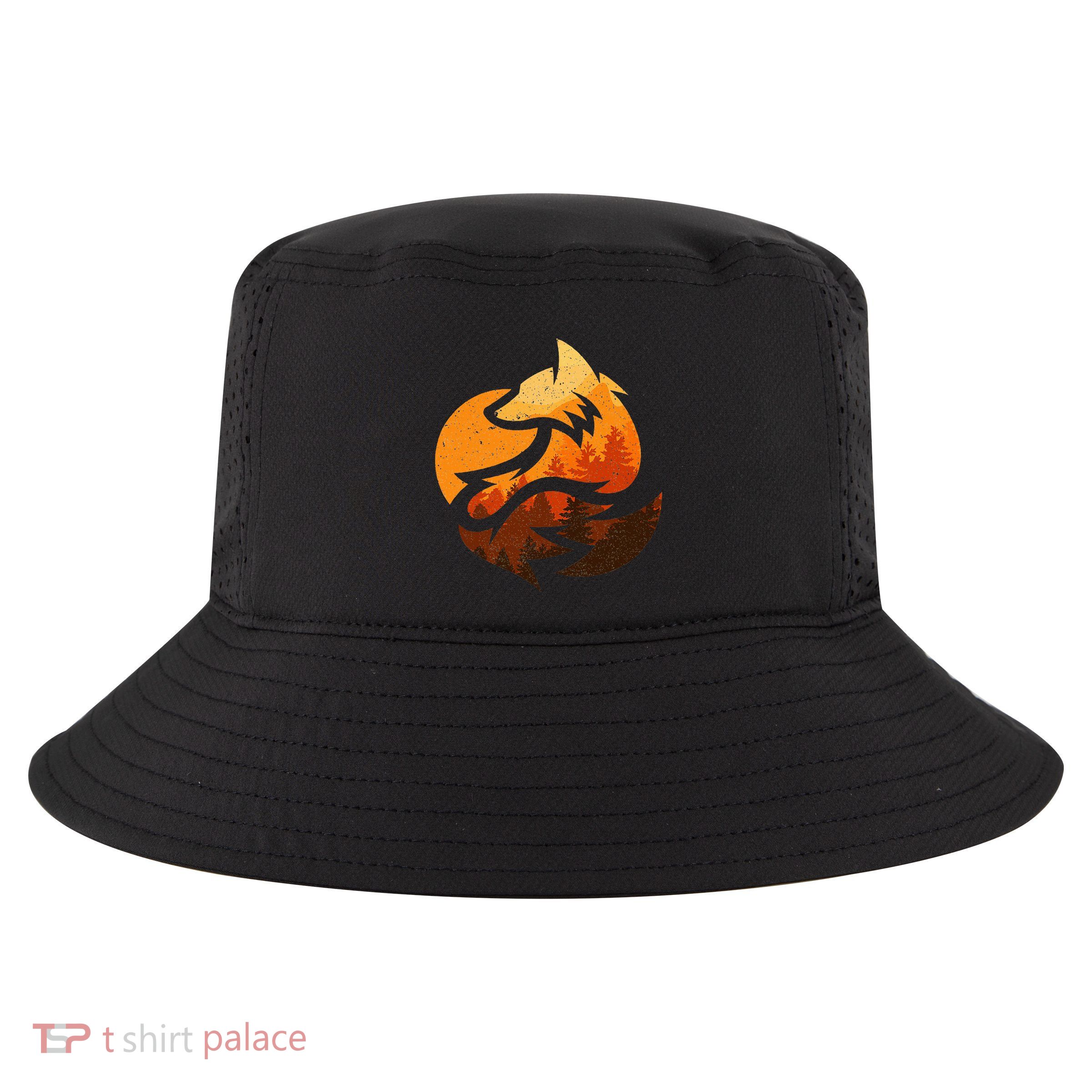 Fox Animal Design Gifts With Nature Trees Hunting Cool Comfort Performance Bucket Hat