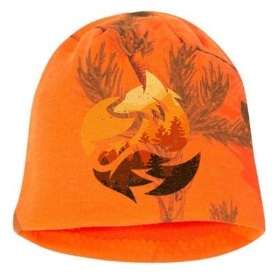 Fox Animal Design Gifts With Nature Trees Hunting Kati - Camo Knit Beanie