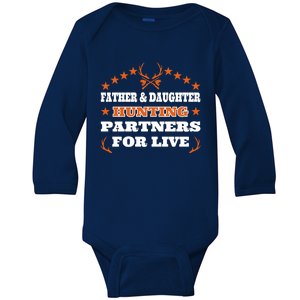 Father And Daughter Hunting Partners For Life For Hunters Gift Baby Long Sleeve Bodysuit