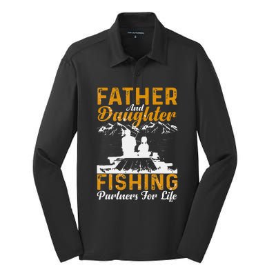 Father And Daughter Fishing Partners For Life Fishing Silk Touch Performance Long Sleeve Polo