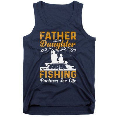 Father And Daughter Fishing Partners For Life Fishing Tank Top