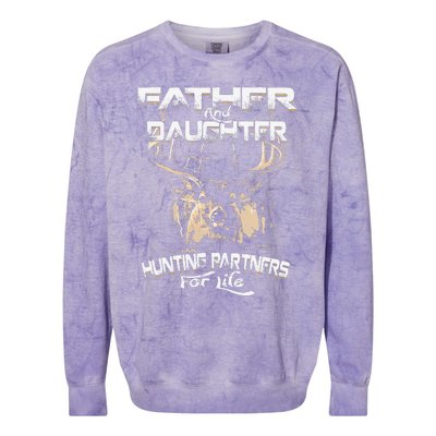 Father And Daughter Hunting Partners For Life Deer Hunter Colorblast Crewneck Sweatshirt