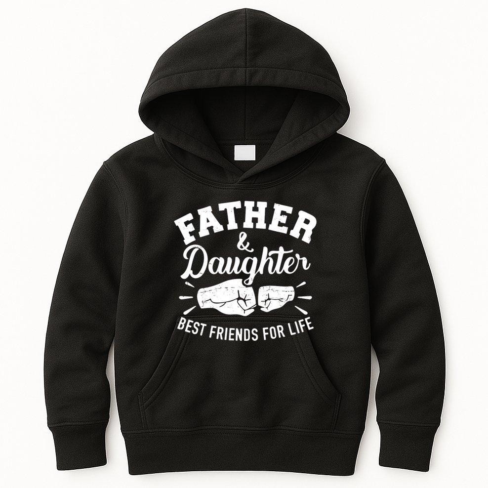 Father And Daughter Best Friends For Life Kids Hoodie