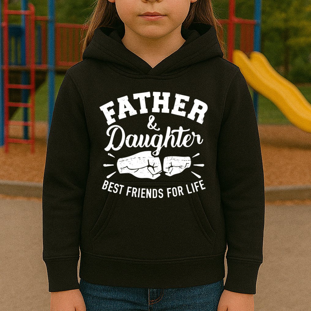 Father And Daughter Best Friends For Life Kids Hoodie