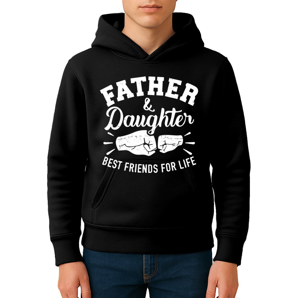 Father And Daughter Best Friends For Life Kids Hoodie
