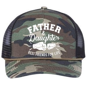 Father And Daughter Best Friends For Life Retro Rope Trucker Hat Cap