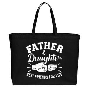 Father And Daughter Best Friends For Life Cotton Canvas Jumbo Tote