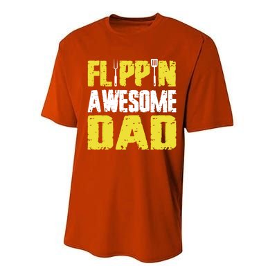 Flippin Awesome Dad Quote Barbecue Chef Dad Meaningful Gift Performance Sprint T-Shirt