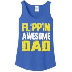 Flippin Awesome Dad Quote Barbecue Chef Dad Meaningful Gift Ladies Essential Tank