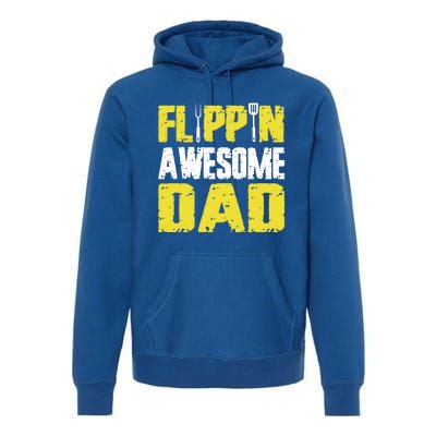 Flippin Awesome Dad Quote Barbecue Chef Dad Meaningful Gift Premium Hoodie