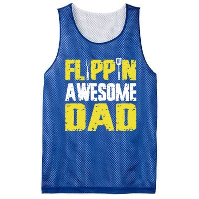 Flippin Awesome Dad Quote Barbecue Chef Dad Meaningful Gift Mesh Reversible Basketball Jersey Tank