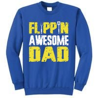 Flippin Awesome Dad Quote Barbecue Chef Dad Meaningful Gift Tall Sweatshirt