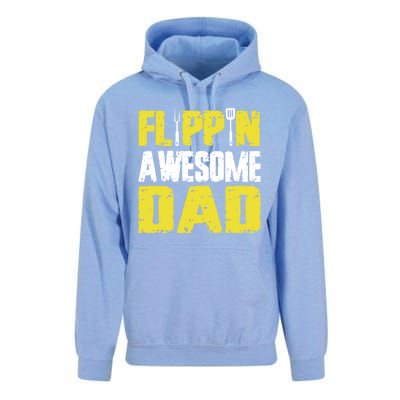 Flippin Awesome Dad Quote Barbecue Chef Dad Meaningful Gift Unisex Surf Hoodie